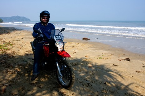 Biking on the beach