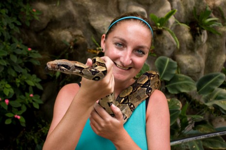 Kelly and a Boa Constrictor
