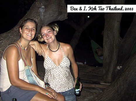 Bex & I in Koh Tao, Thailand, 2003