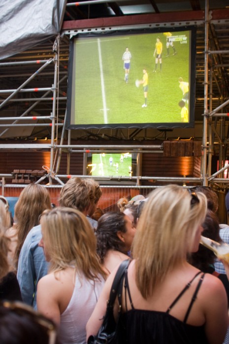 Watching Rugby World Cup, in Manly, Sydney, Australia