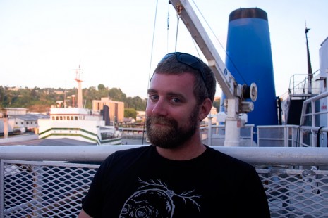 Mike on the Ferry in Fiji